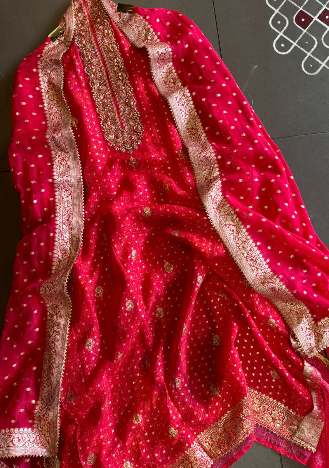 Organza Unstitched Suit pieces