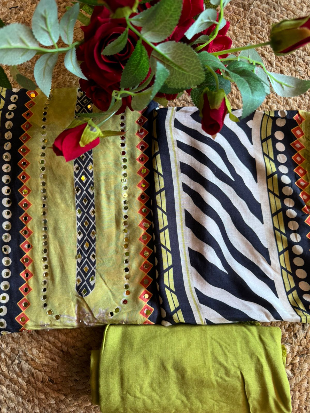 Pure muslin Digital Printed Shirt front and back (Semi stitched)