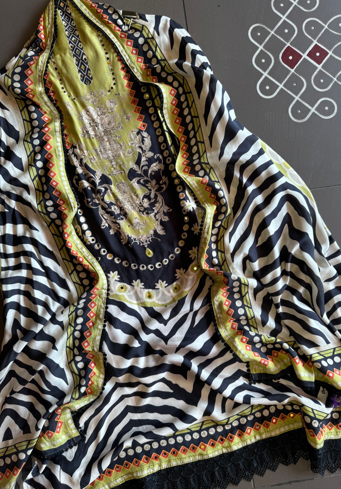 Pure muslin Digital Printed Shirt front and back (Semi stitched)