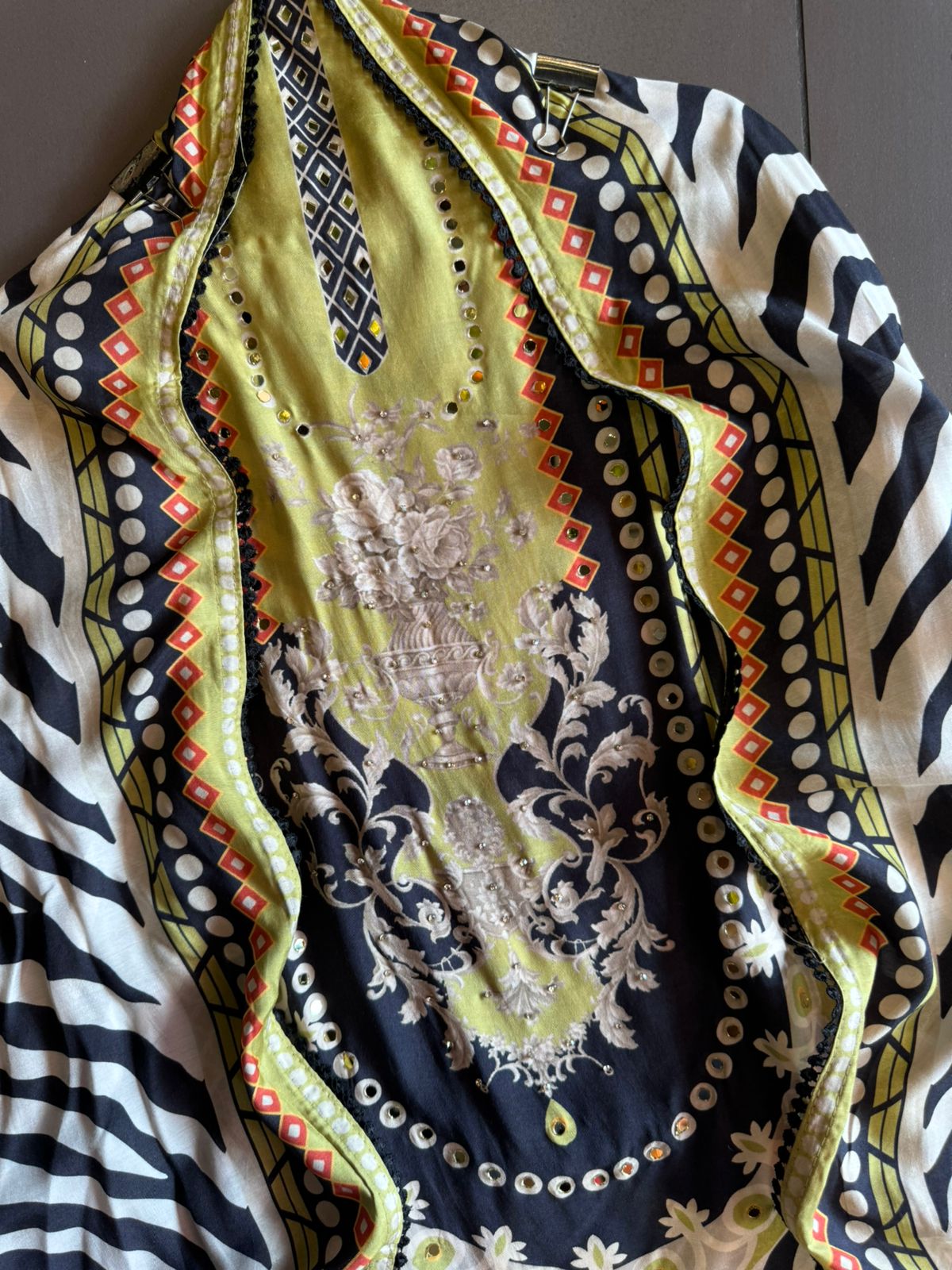 Pure muslin Digital Printed Shirt front and back (Semi stitched)