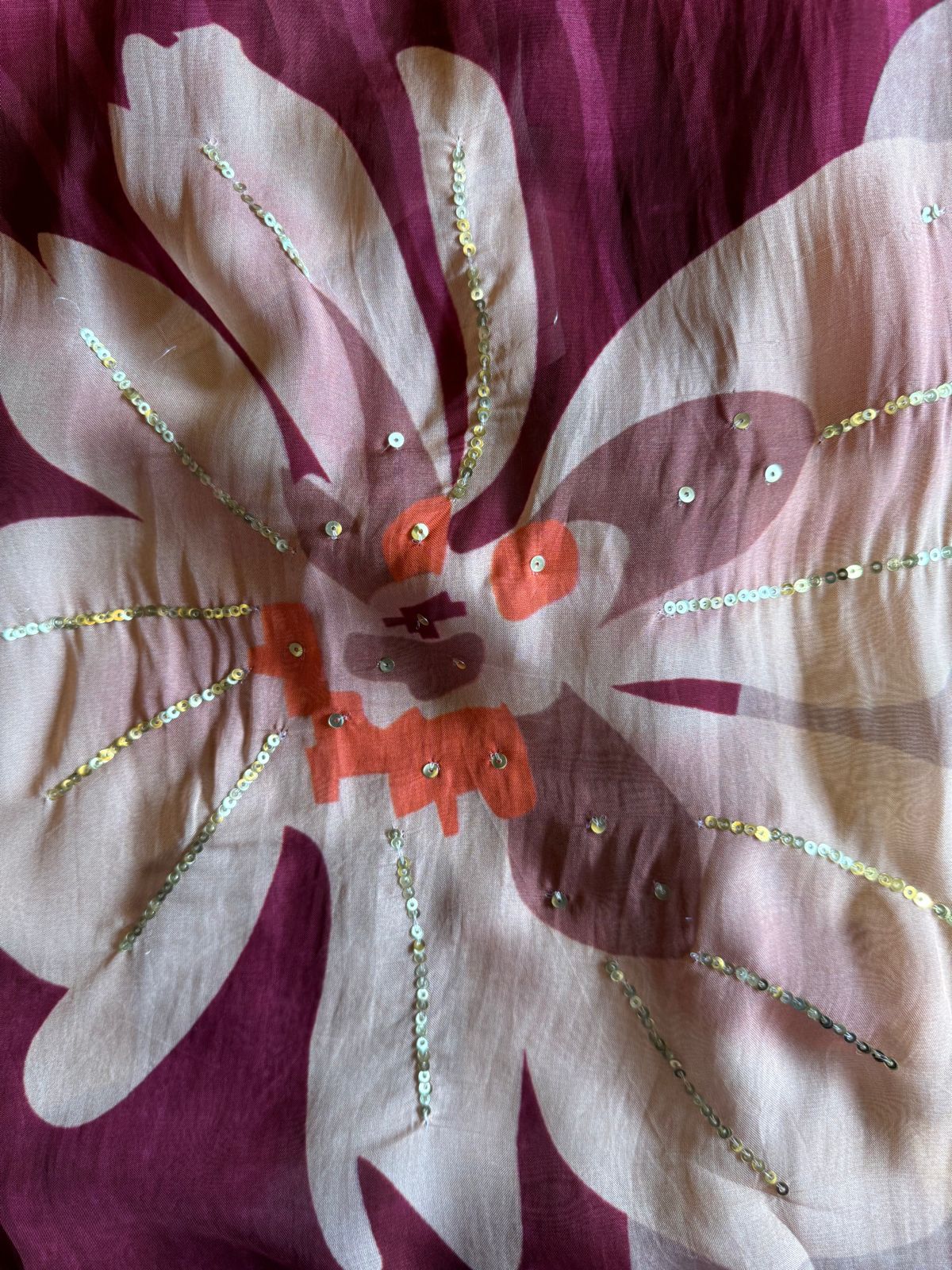 Shop our new Digital printed suit semi stitched with Beautiful Flowery print (With sequence detailings)