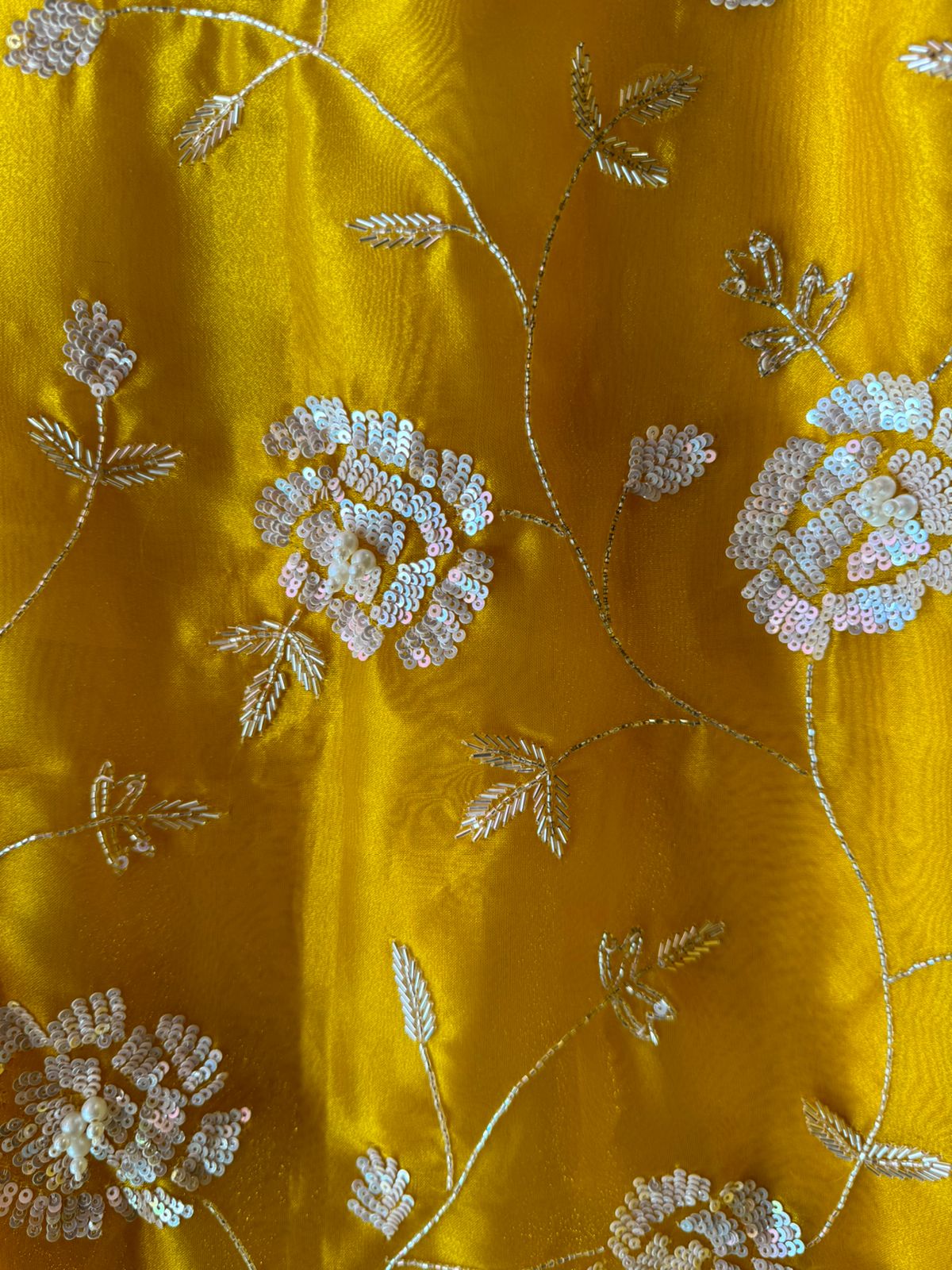 Pure Tissue Unstitched Kurta with Beautiful Embroidered jaal design