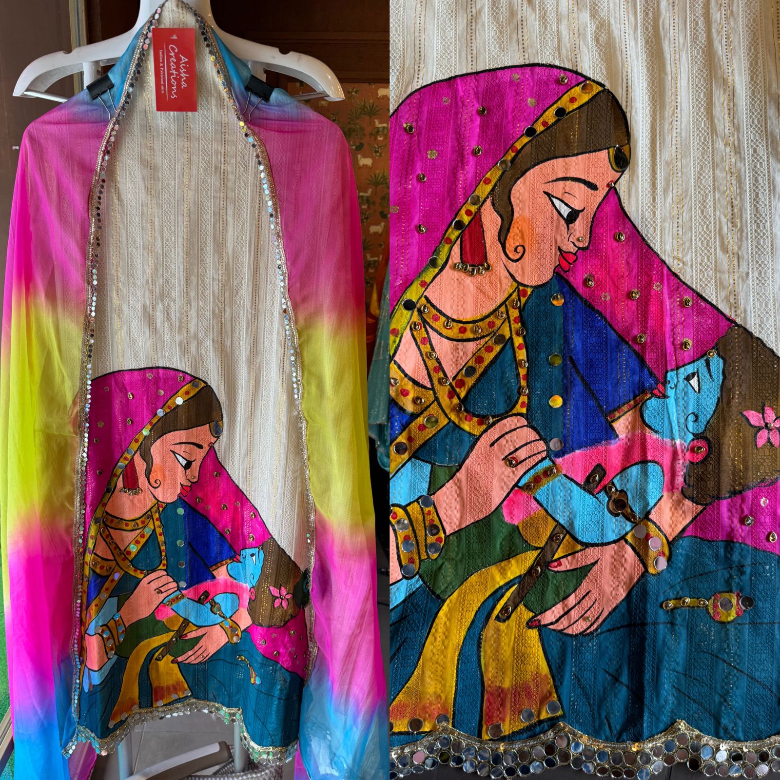 Beautiful Janmashtami Launch of Yashodha maiya Holding kanha ji on her laps.