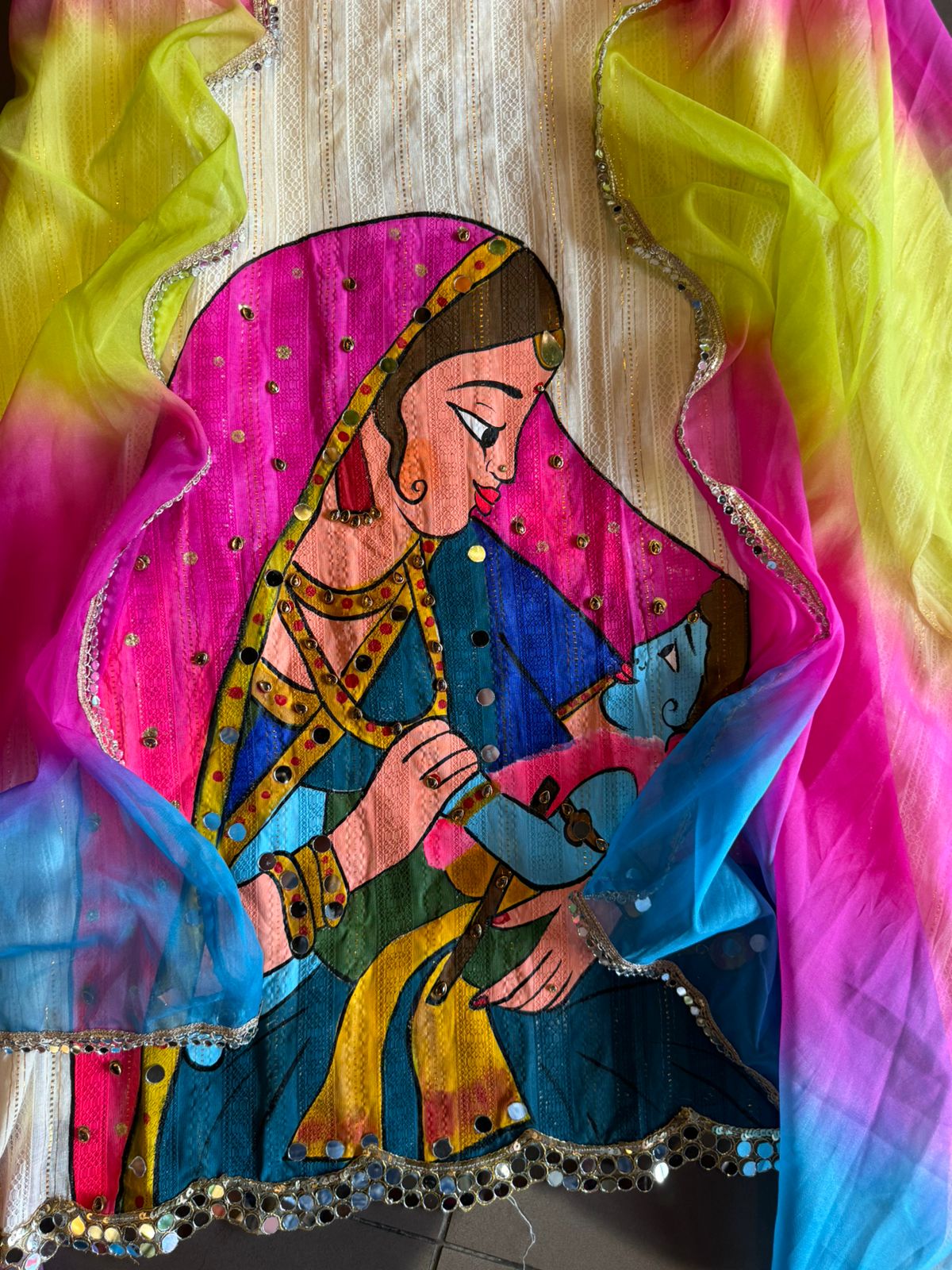 Beautiful Janmashtami Launch of Yashodha maiya Holding kanha ji on her laps.