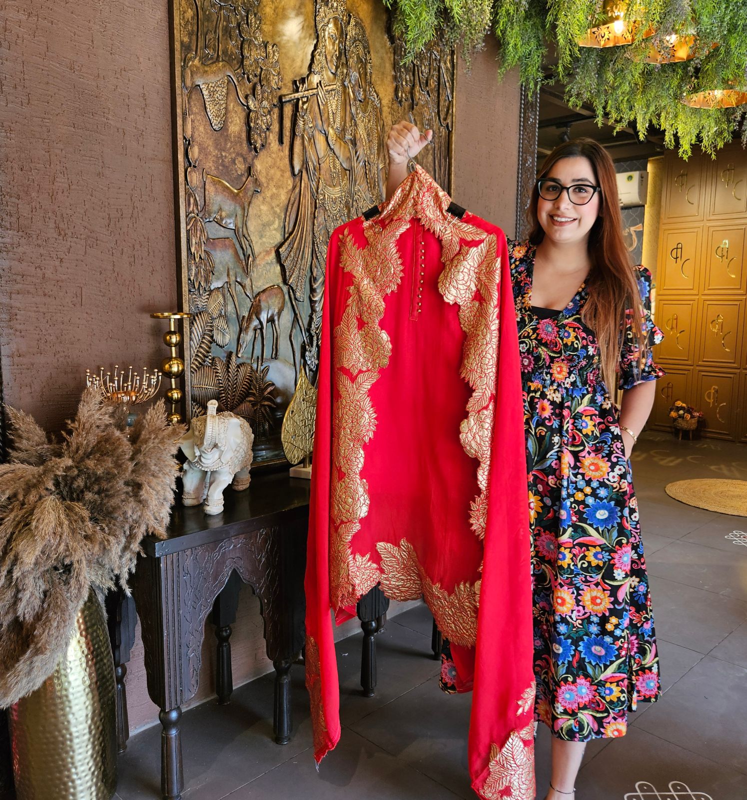 Soft organza Unstitched Shirt with Potli button detailings on the neck Patti , the shirt is full in sleeves