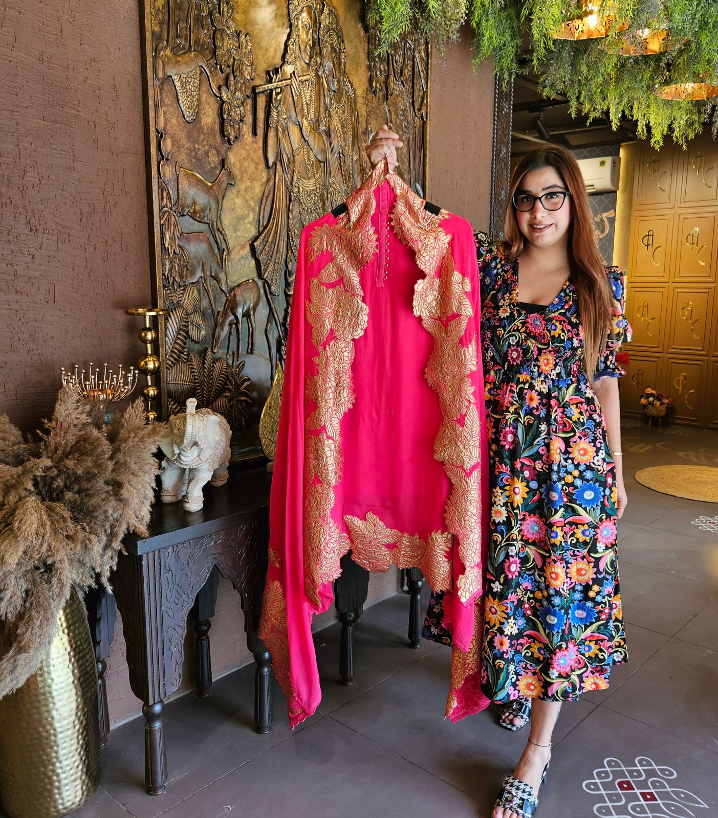 Soft organza Unstitched Shirt with Potli button detailings on the neck Patti , the shirt is full in sleeves