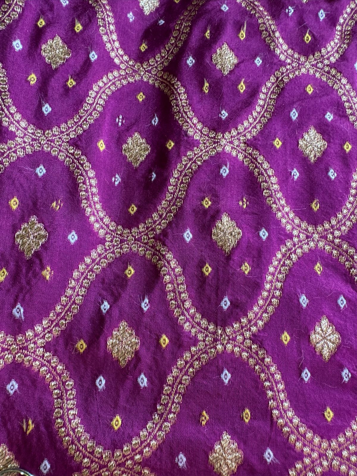 Pure Silk Unstitched Shirt with Beautiful Dori Neckwork with sequence and zari detailings as well