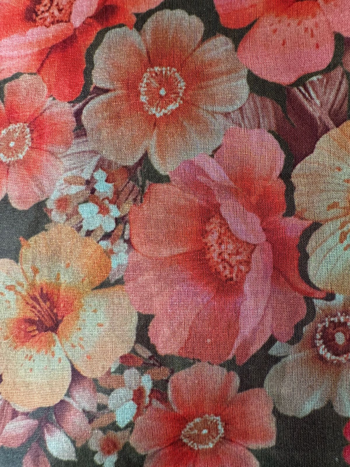 Pure crepe Shirt (Unstitched and full in size) with beautiful Neckwork done