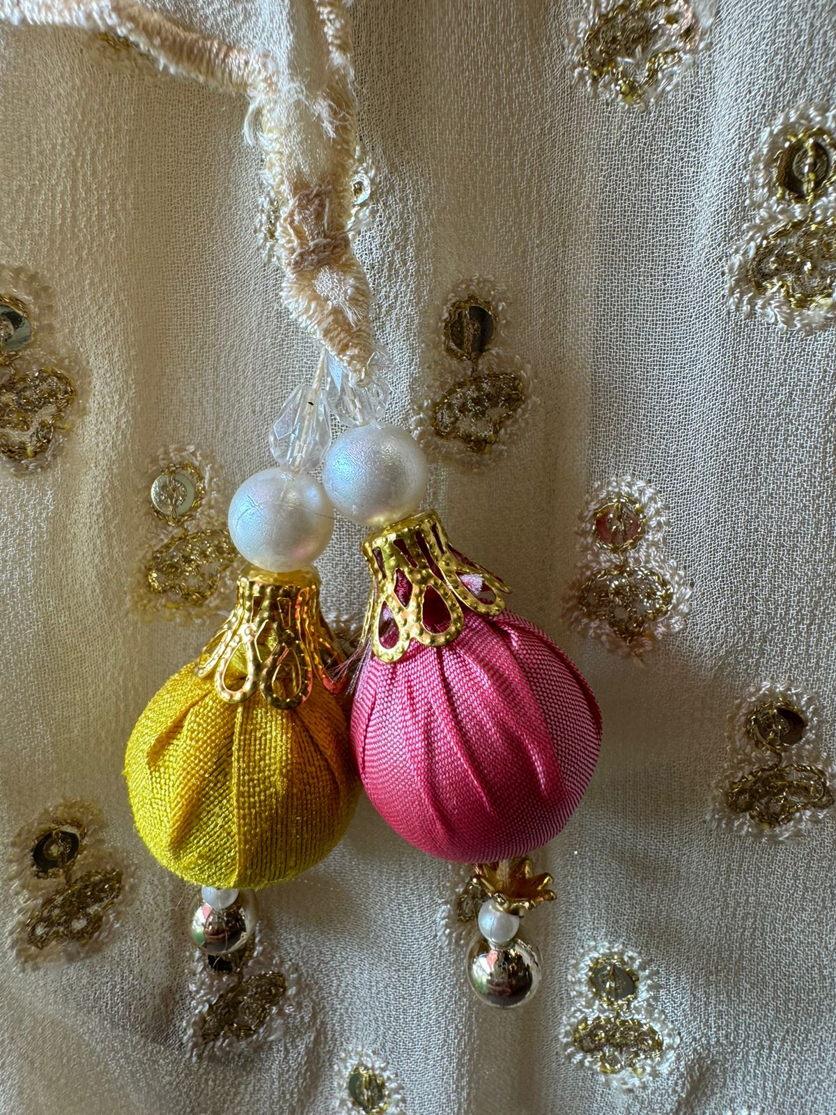 Pure Georgette Shirt with heavily embroidered booties