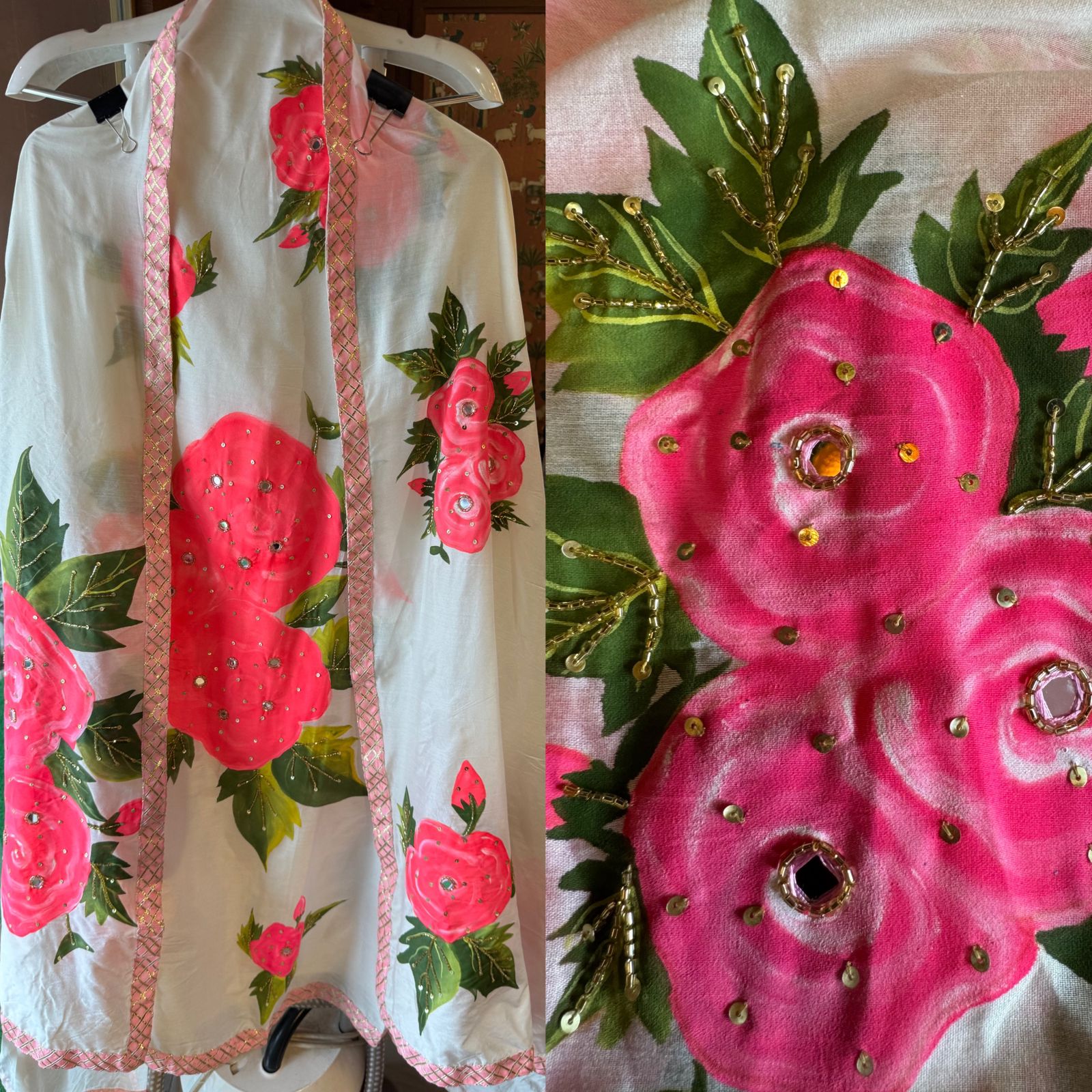 Pure chanderi silk suit