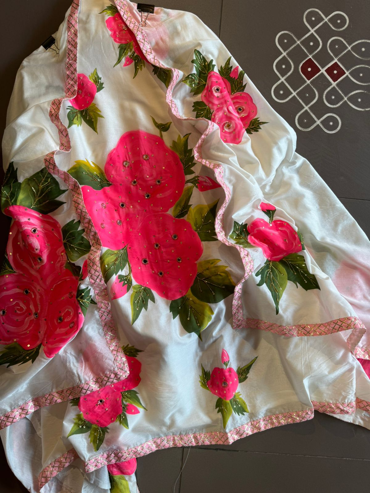 Pure chanderi silk suit