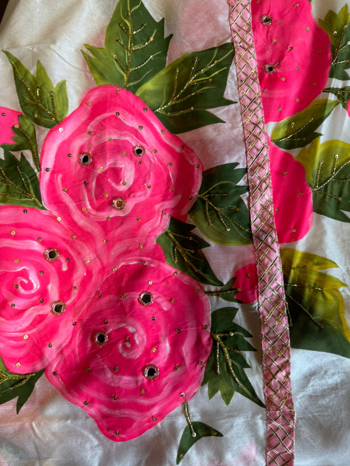 Pure chanderi silk suit