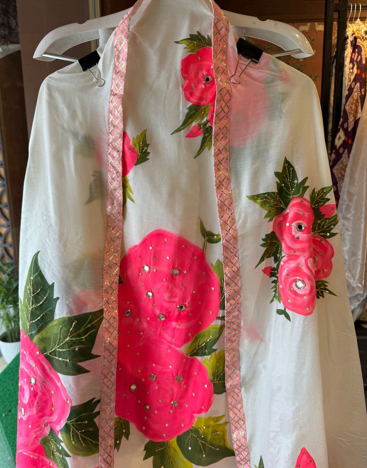 Pure chanderi silk suit
