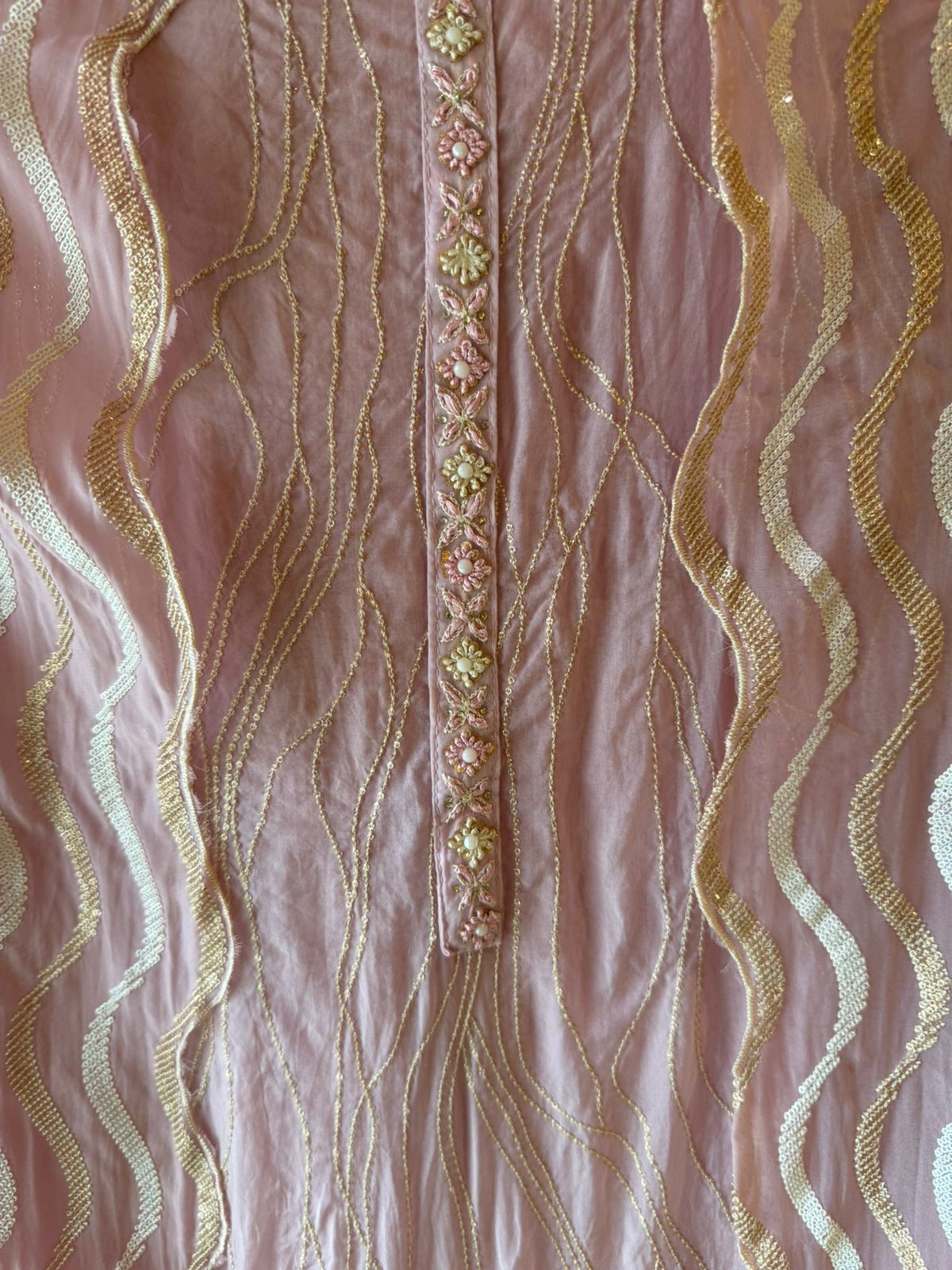 Soft organza Unstitched shirt with thread