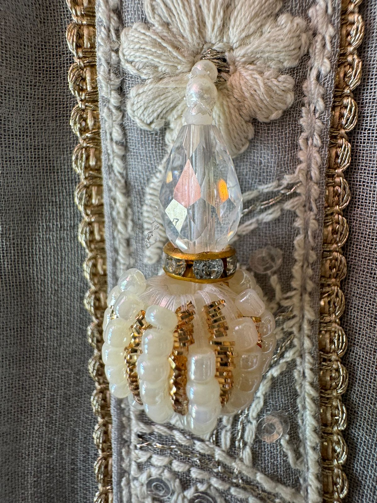 Pure Georgette Unstitched Shirt with thread embroidered