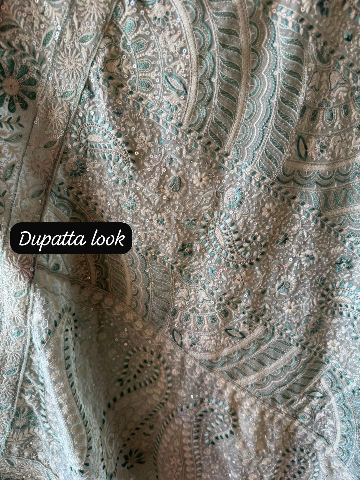 Pure Georgette Unstitched Shirt with thread embroidered