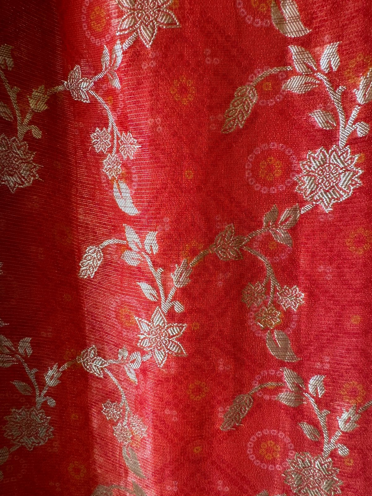 Digital printed tissue unstitched suit with banarsi Jaal