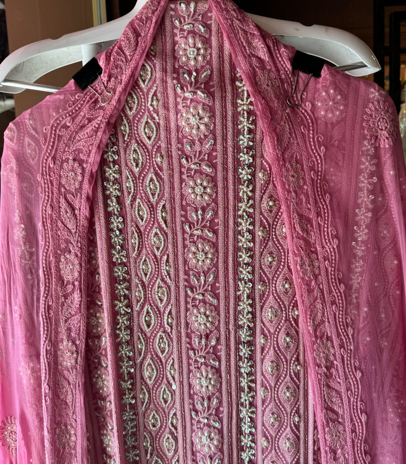 Pure Georgette Suits with Handwork done (Pearl work)