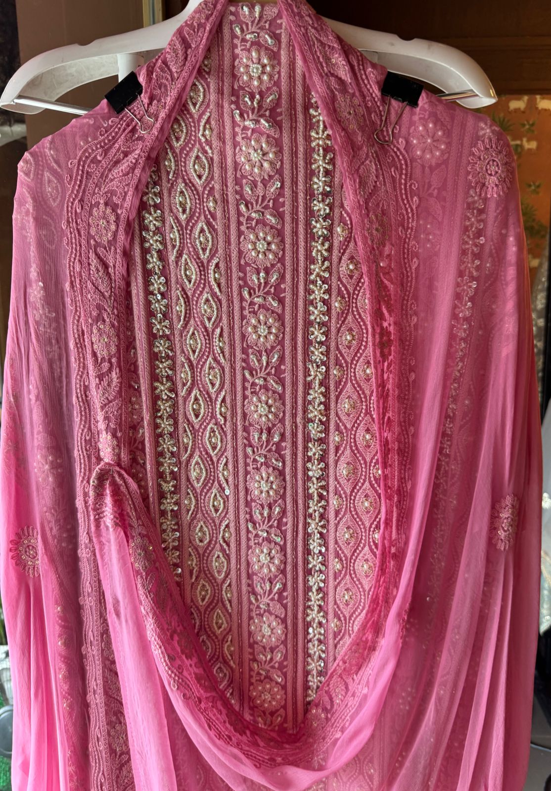 Pure Georgette Suits with Handwork done (Pearl work)