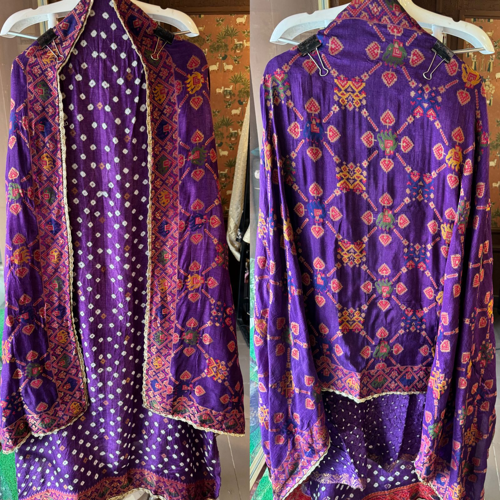 Crushed bandej Unstitched Kurta