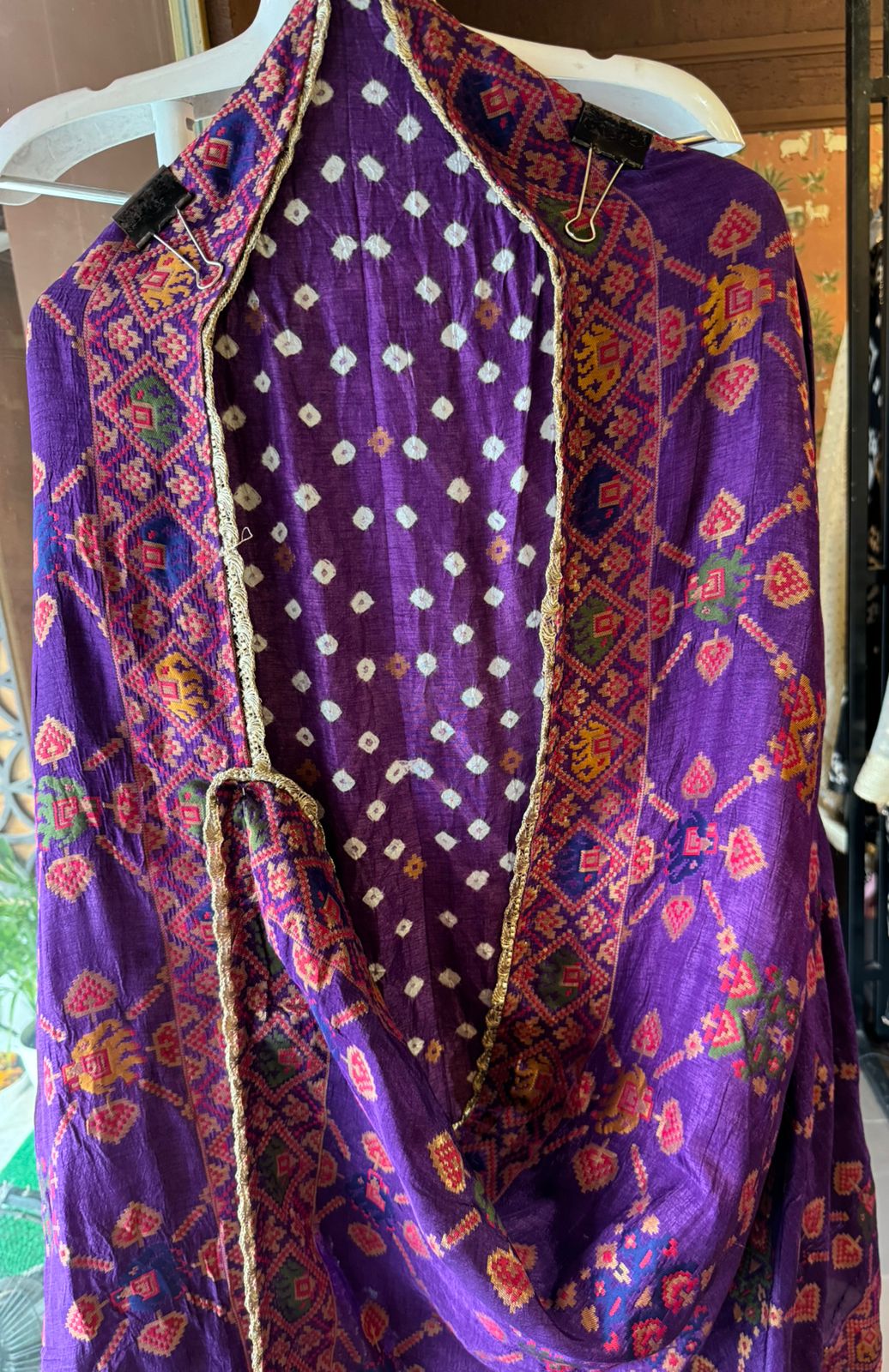 Crushed bandej Unstitched Kurta