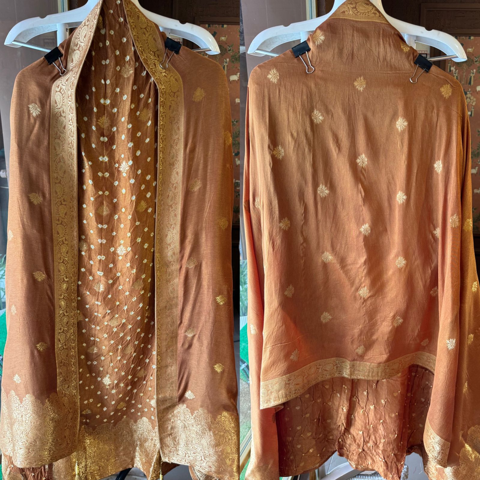 Crushed bandej Unstitched Kurta