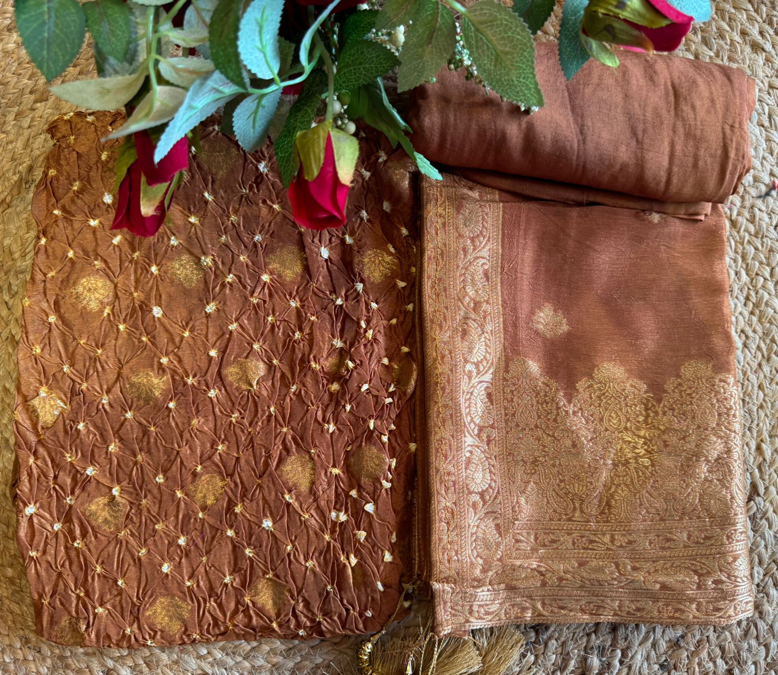 Crushed bandej Unstitched Kurta