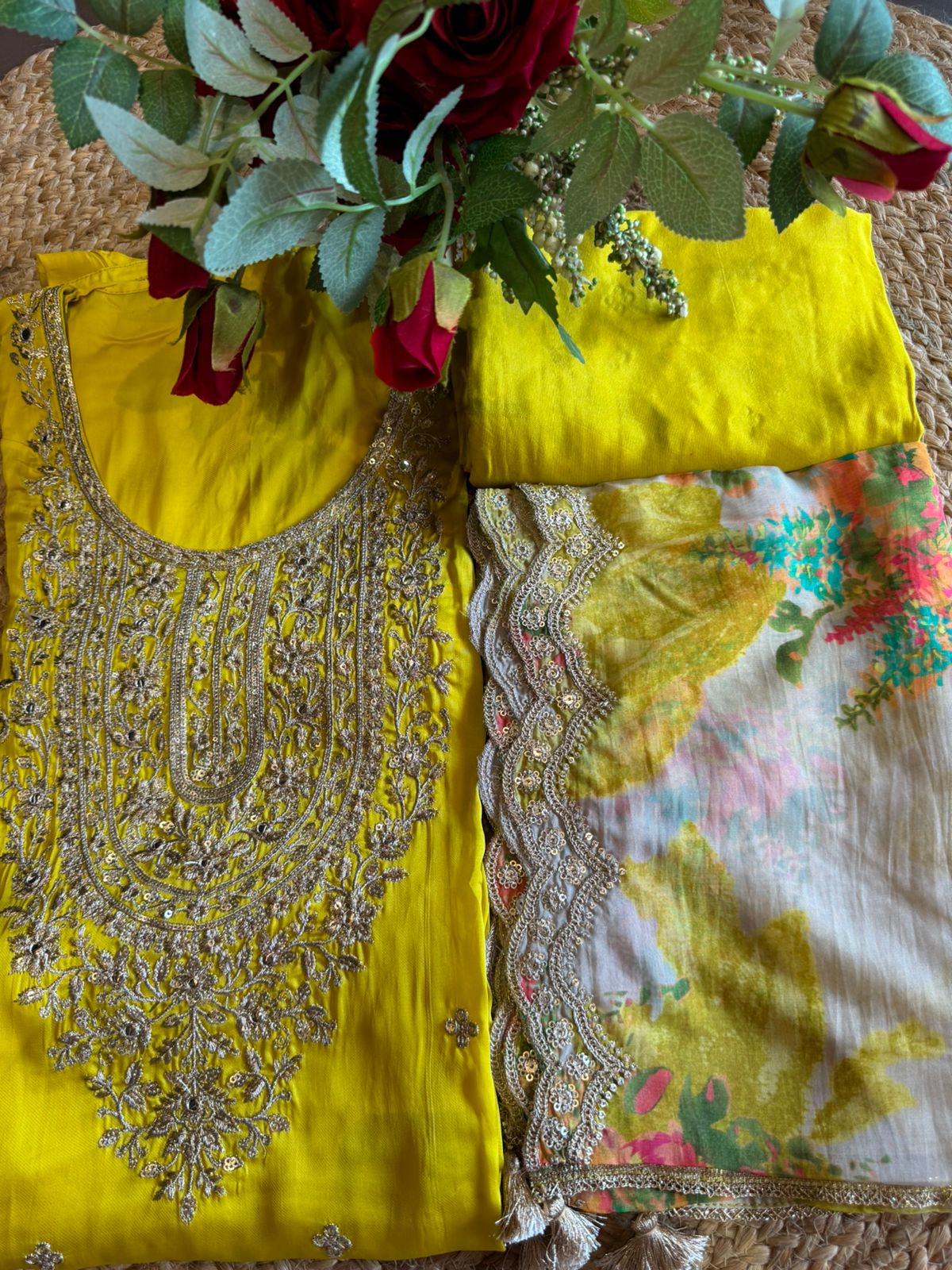 Pure satin silk unstitched shirt