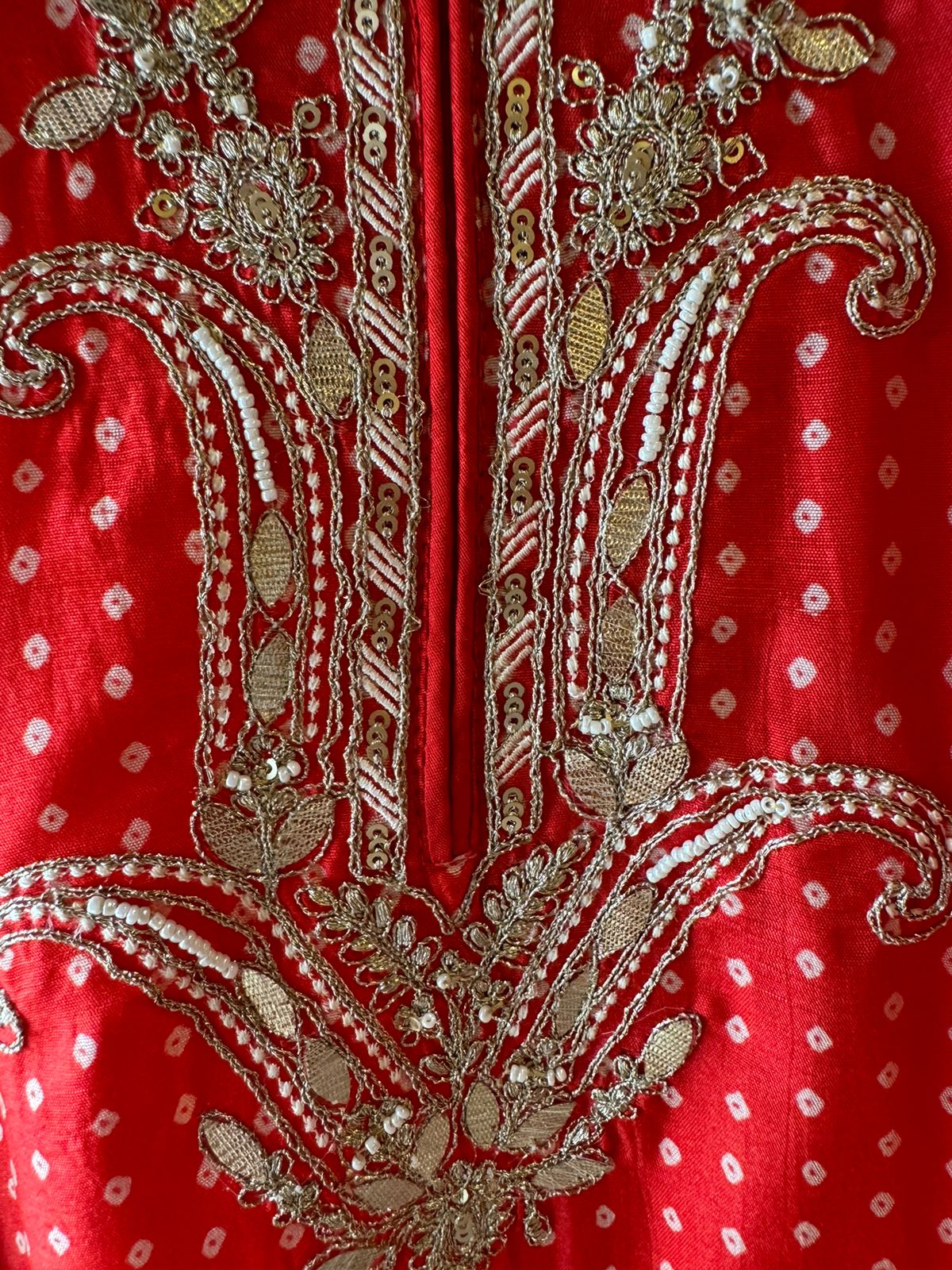 Pure Muslin silk Unstitched bandej printed shirt