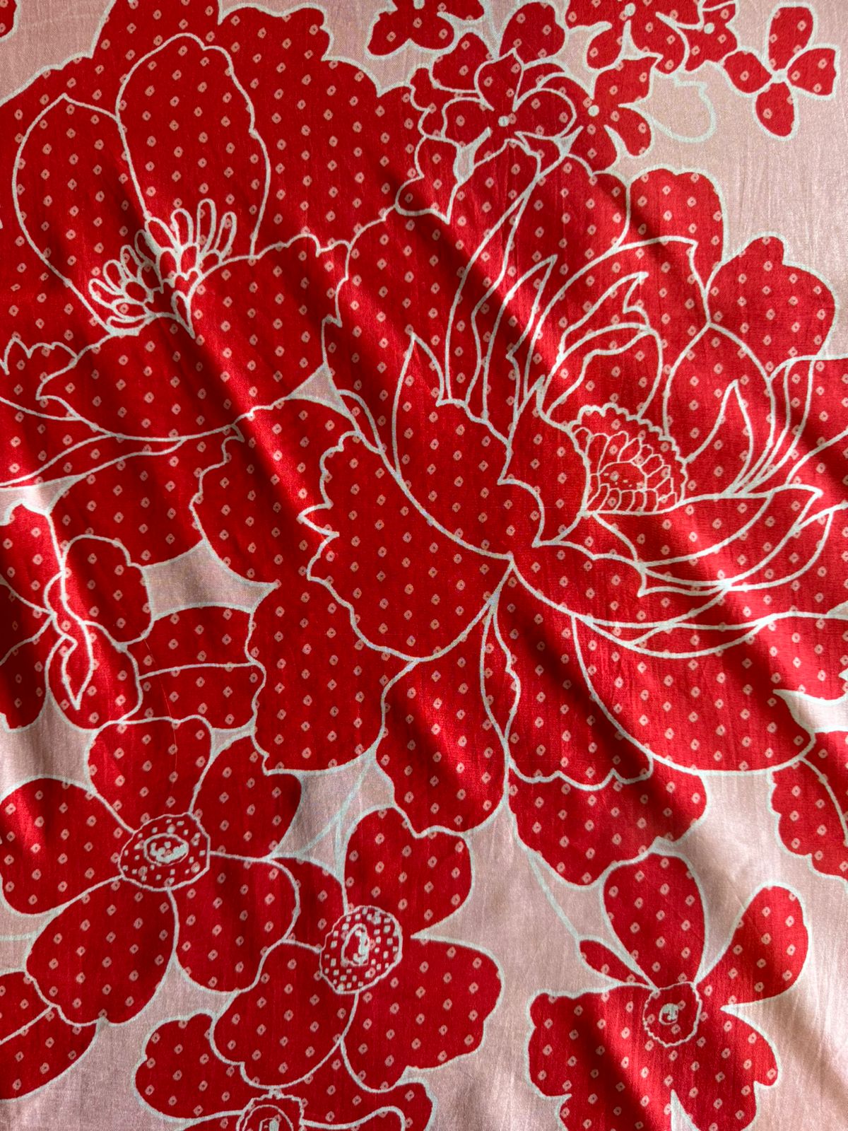 Pure Muslin silk Unstitched bandej printed shirt