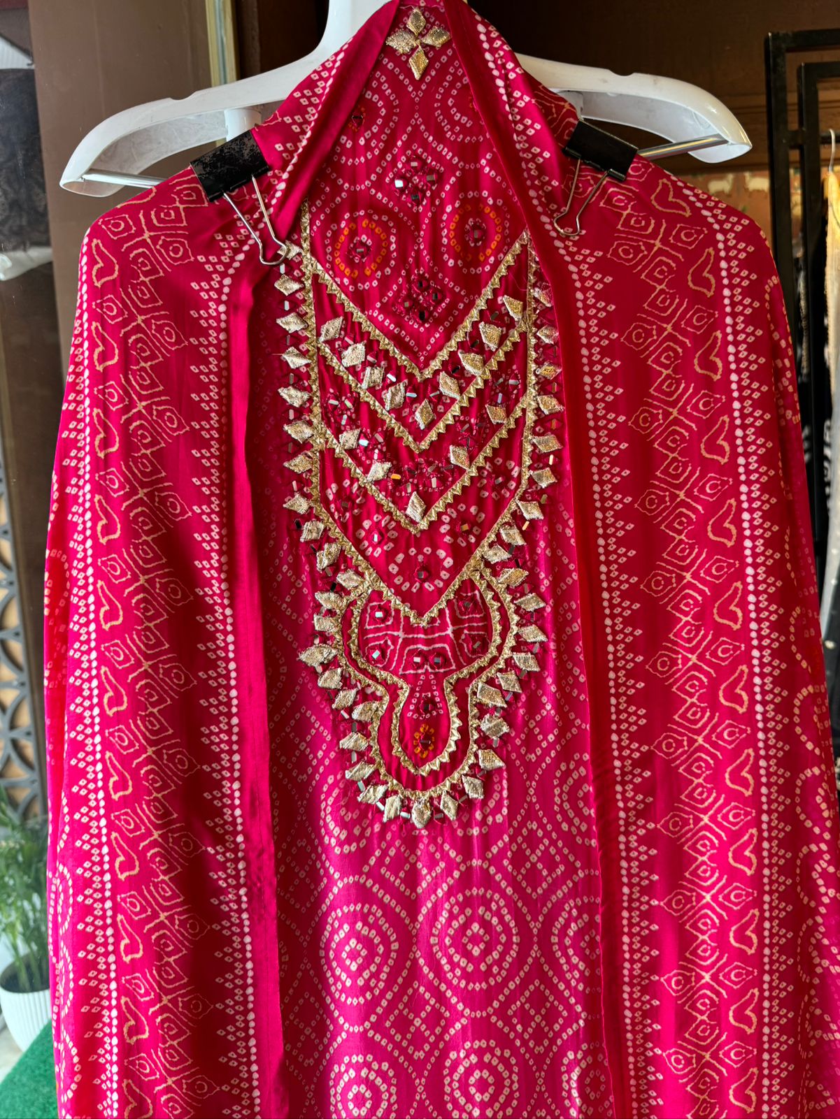 Pure Russian Silk bandhani printed