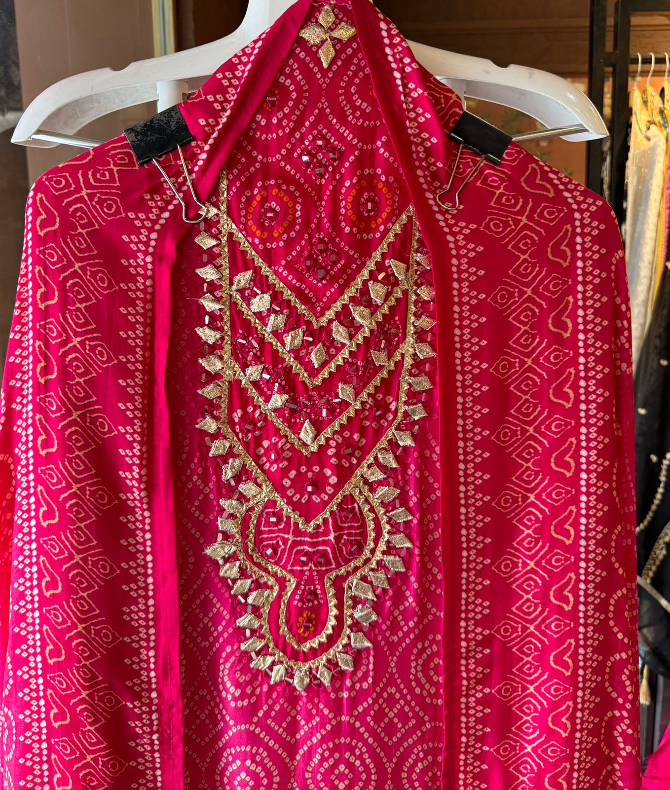 Pure Russian Silk bandhani printed