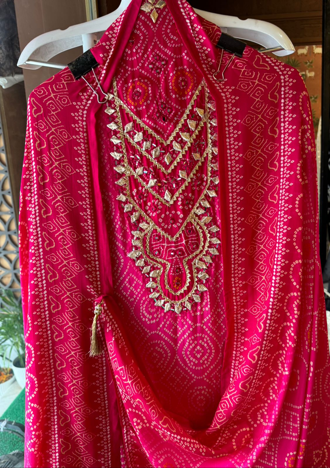 Pure Russian Silk bandhani printed