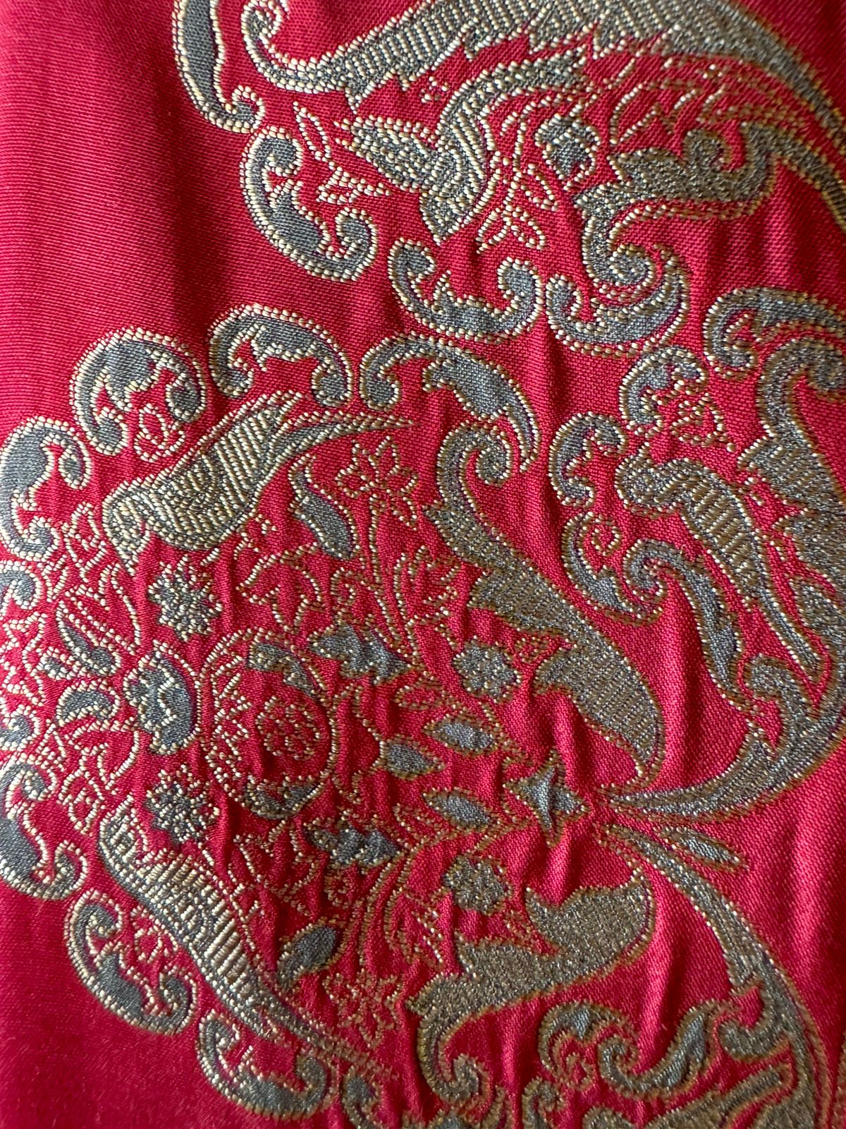 Pure Silk Shirt with designer Dori Neckwork done