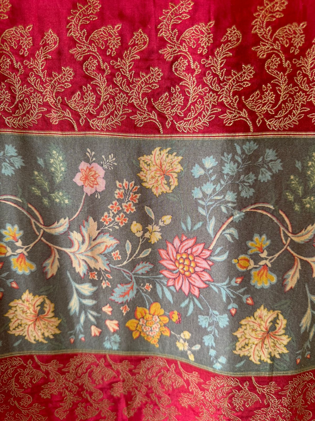 Pure Silk Shirt with designer Dori Neckwork done