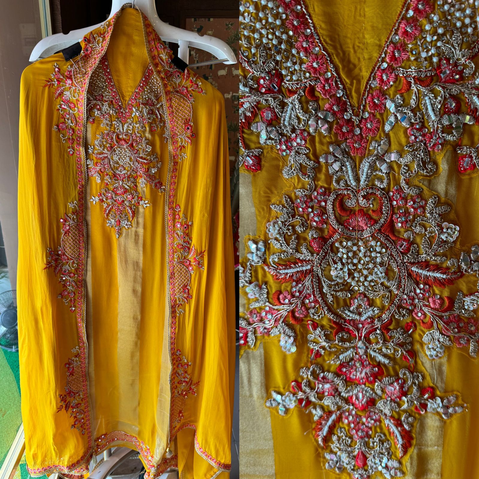 Beautiful Tissue twin zari Unstitched Shirt