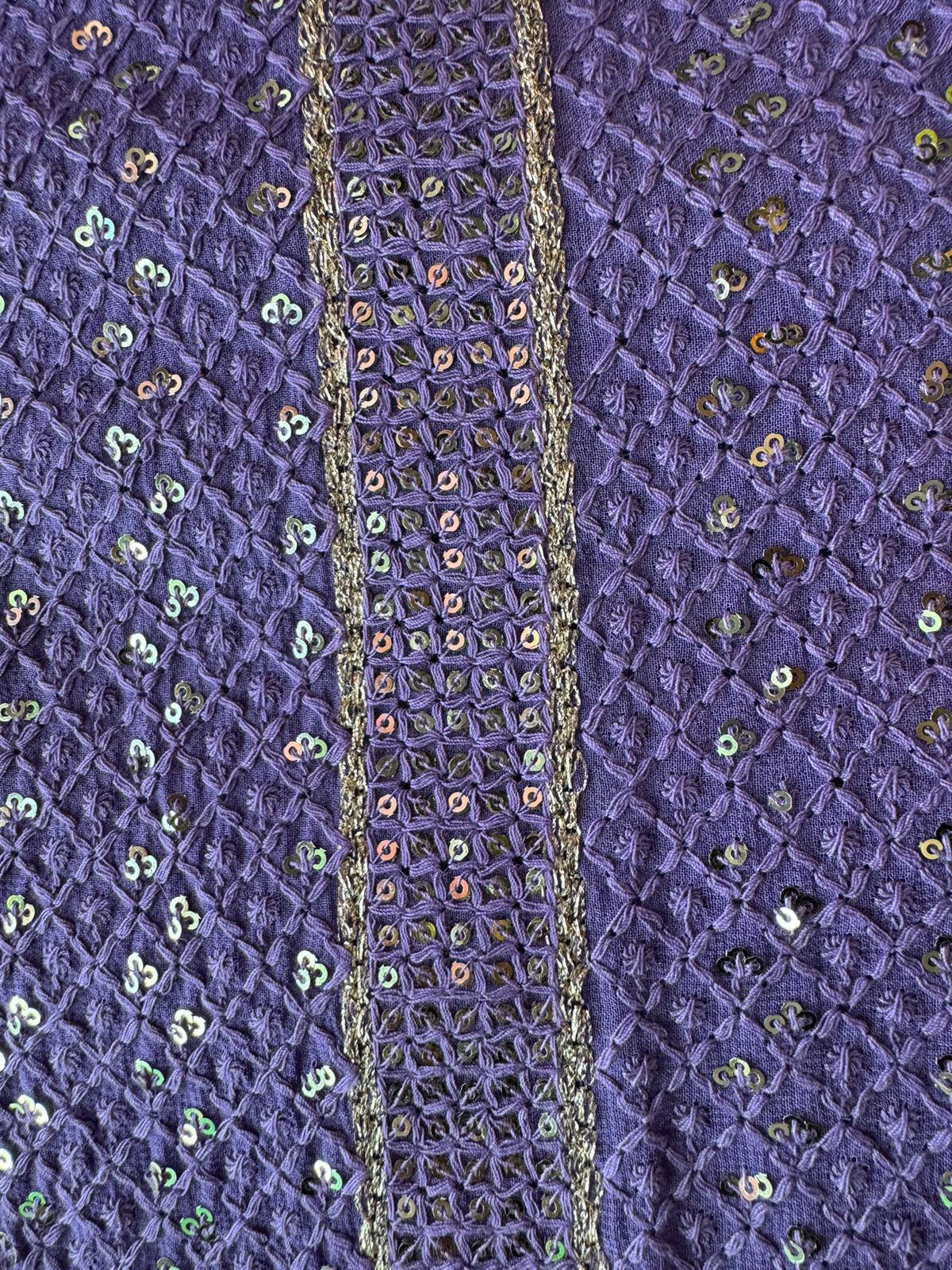 Soft and pure Georgette lakhnavi embroidered shirt