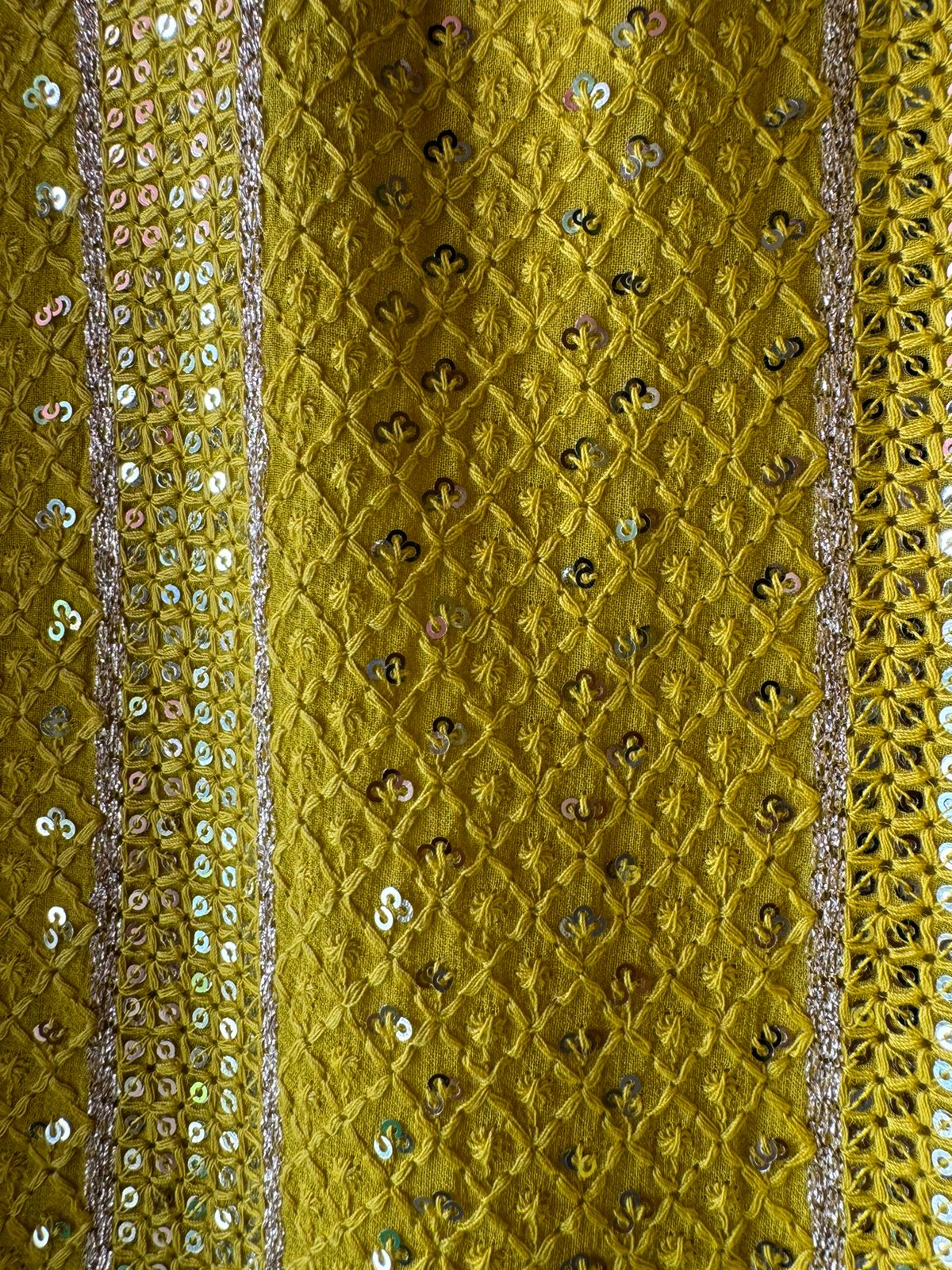 Soft and pure Georgette lakhnavi embroidered shirt