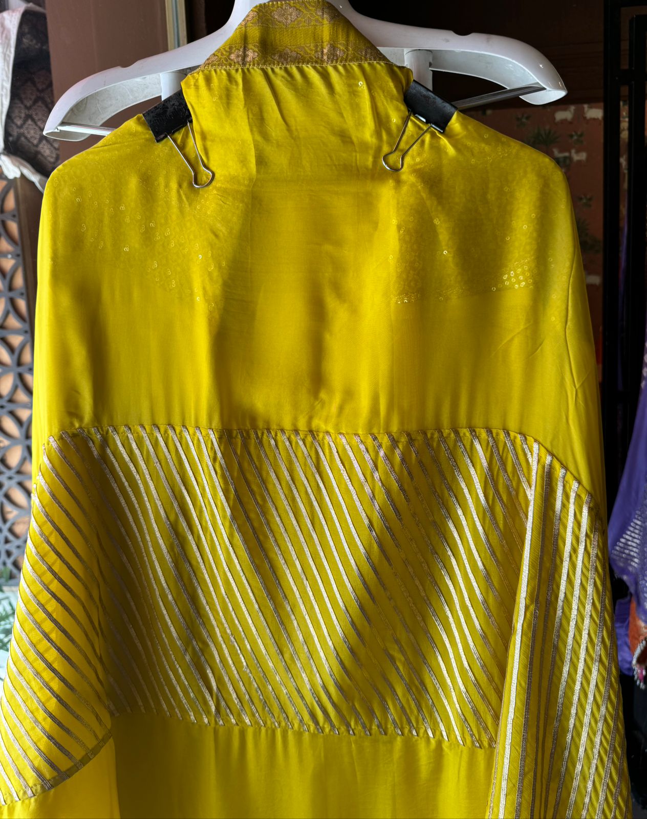 Soft and pure Georgette lakhnavi embroidered shirt