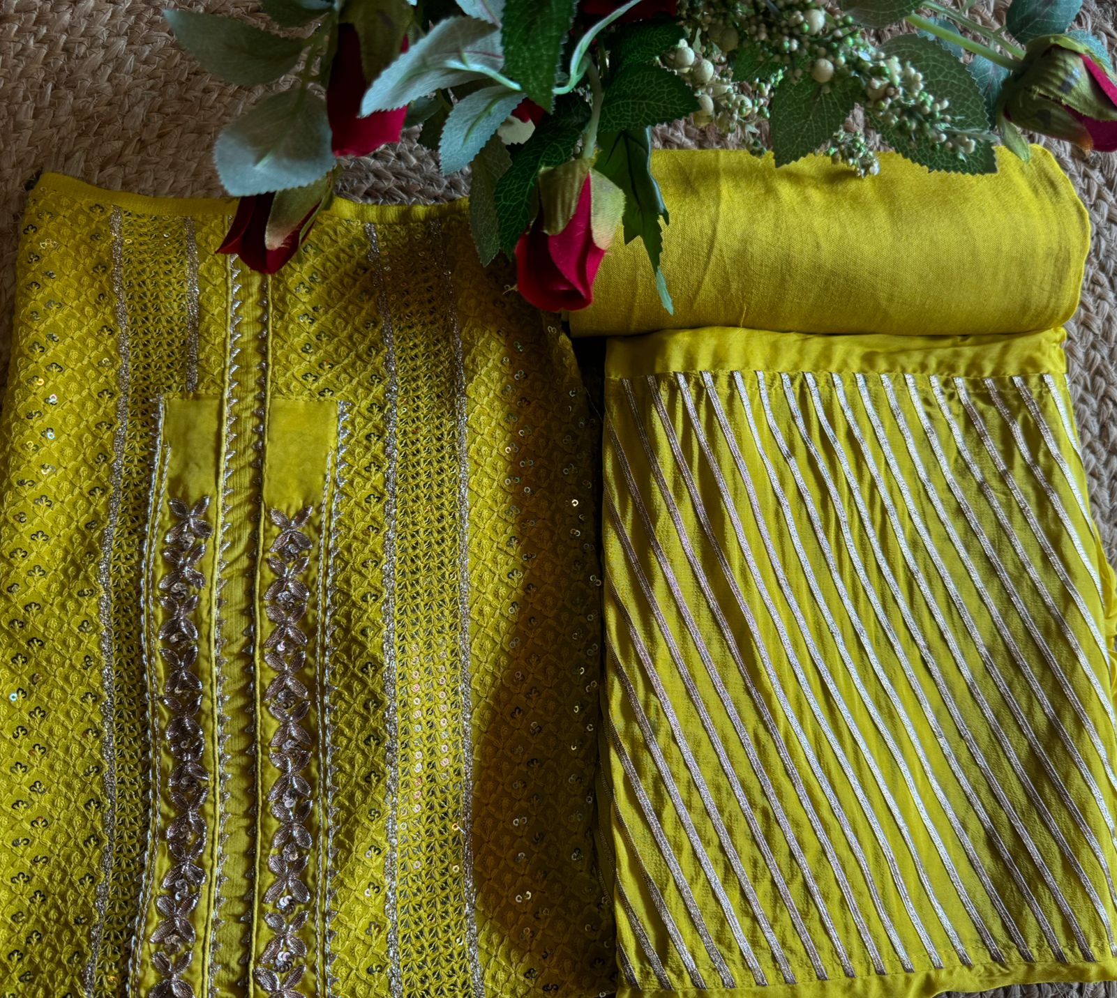 Soft and pure Georgette lakhnavi embroidered shirt