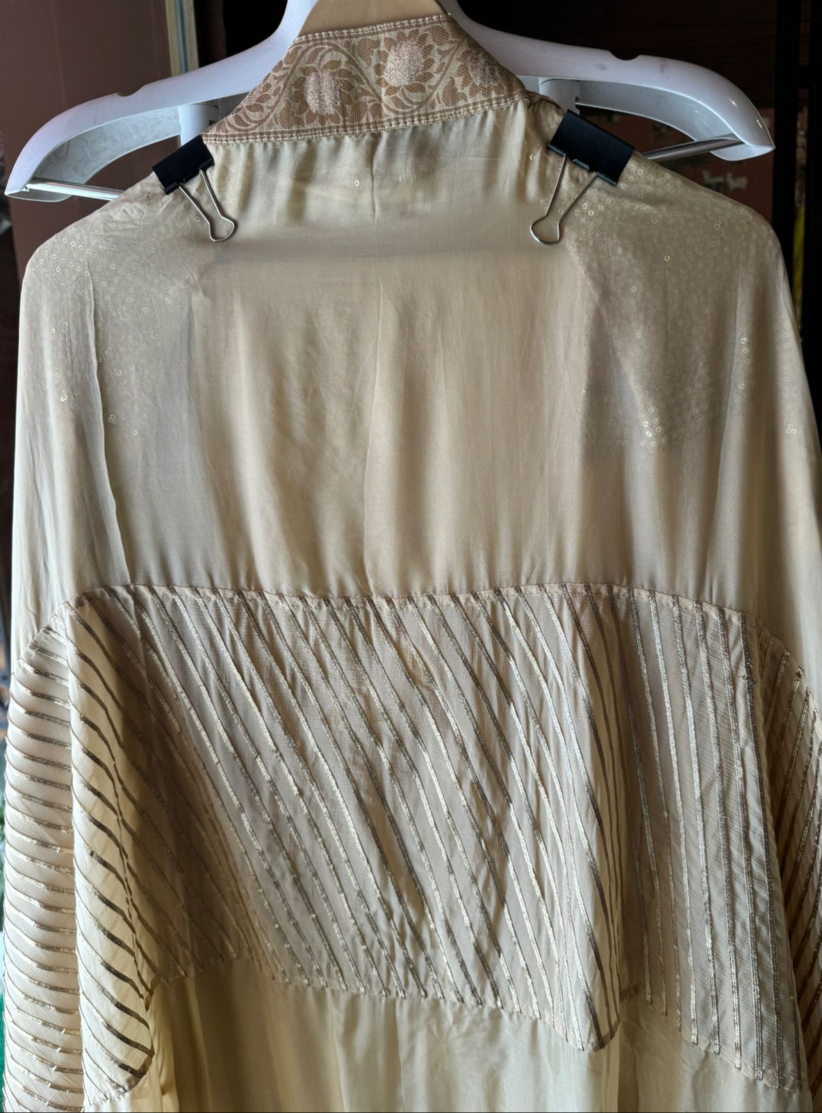 Soft and pure Georgette lakhnavi embroidered shirt