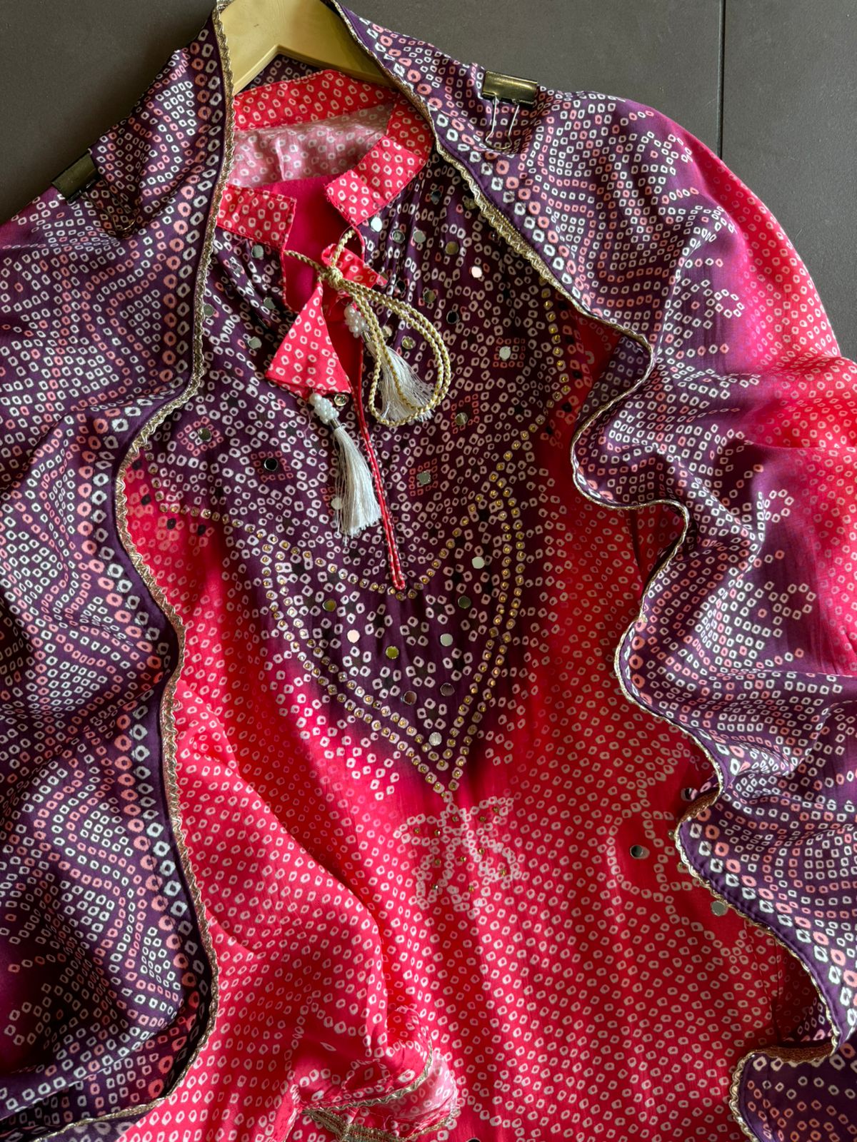 Pure silk  bandej ombre digital printed shirt