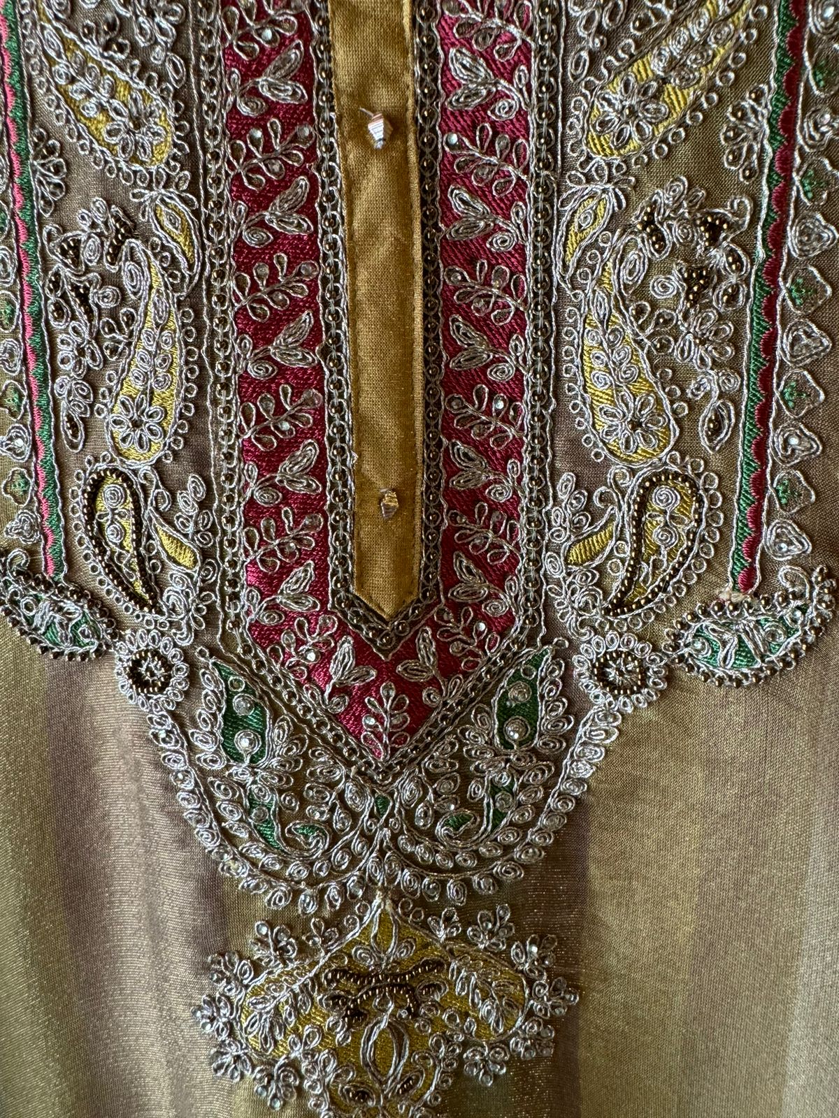 Beautiful self tissue shirt (Unstitched Kurta)