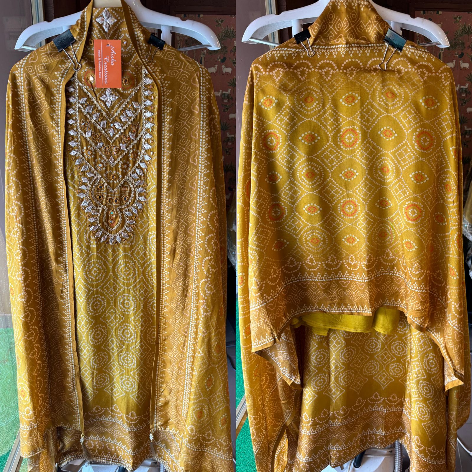 Pure Russian Silk bandhani printed Shirt