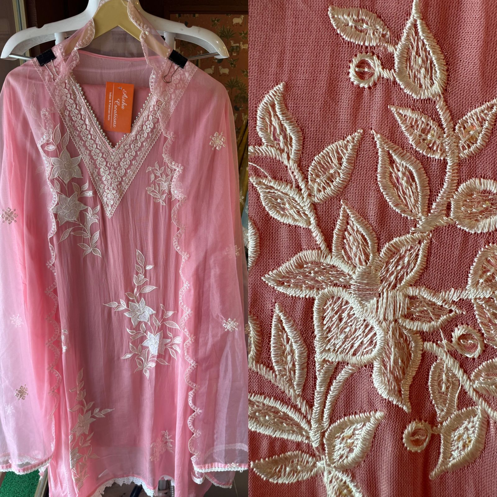 Soft organza (Unstitched) Shirt