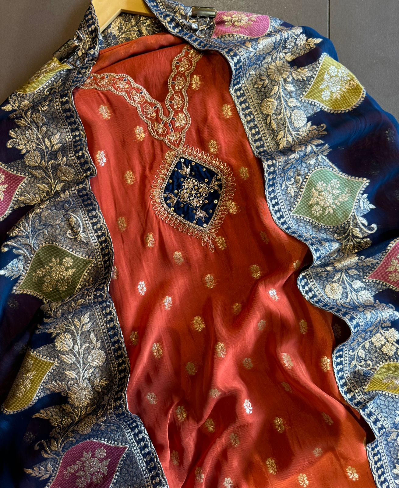 Soft organza Unstitched shirt