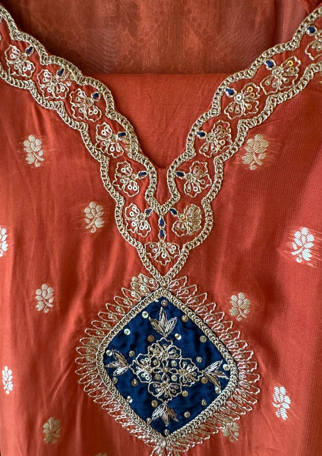 Soft organza Unstitched shirt