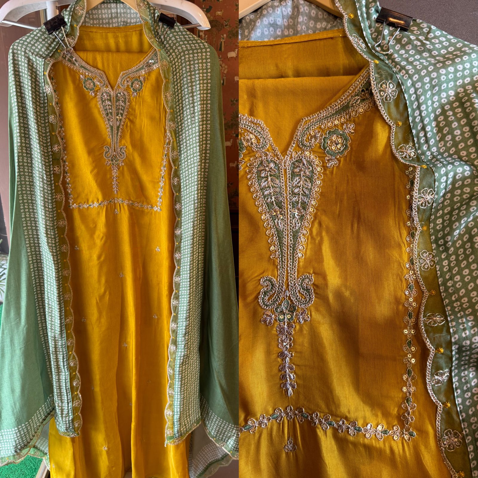 Pure Silk Shirt (Unstitched) With beautiful box pattern