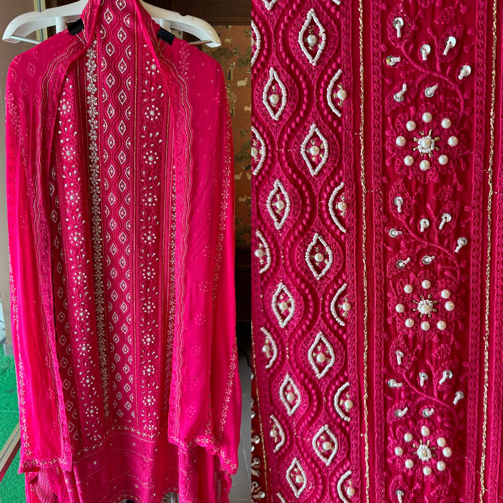 Pure Georgette Suits with Handwork done