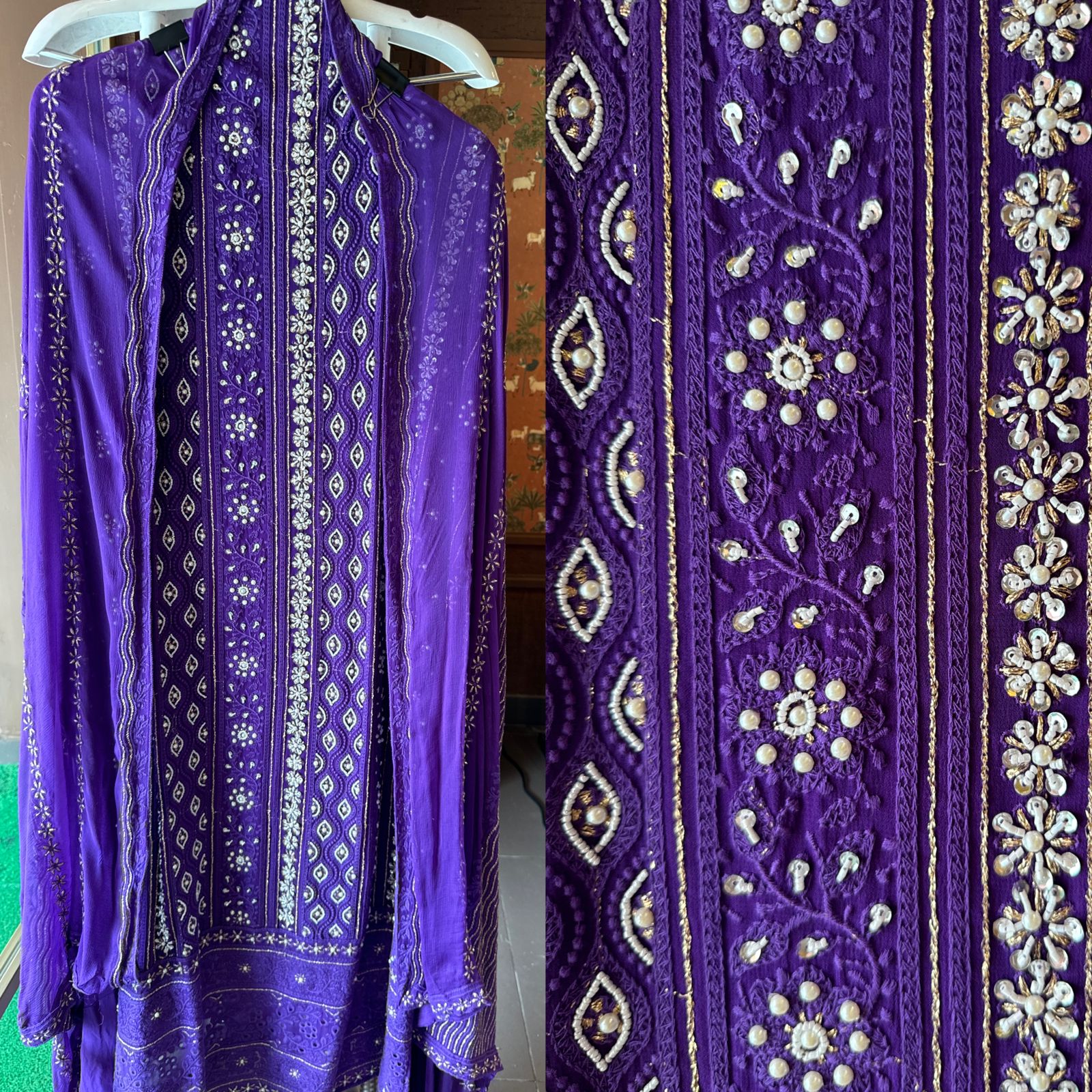 Pure Georgette Suits with Handwork done